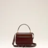 Burgundy Glazed Leather Handle Paris Paris Bag