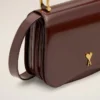 Burgundy Glazed Leather Handle Paris Paris Bag