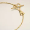 Gold Brass Ami De Coeur 2 in 1 Chain Necklace