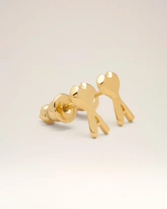 Gold Brass Ami De Coeur Hammered Earrings Gold Brass Ami De Coeur Hammered Earrings