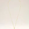 Gold Brass Hammered “3” Pendant Necklace
