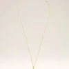 Gold Brass Hammered “4” Pendant Necklace