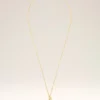 Gold Brass Hammered “7” Pendant Necklace