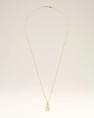 Gold Brass Hammered “8” Pendant Necklace Gold Brass Hammered “8” Pendant Necklace