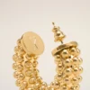Gold Brass Pearl Earrings