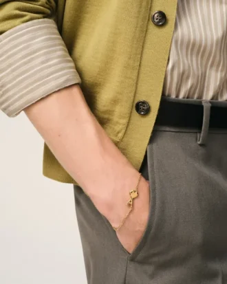Gold Brass Thin Hammered Ami De Coeur Bracelet Gold Brass Thin Hammered Ami De Coeur Bracelet