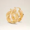 Gold Brass Tresse Hoops Gold Brass Tresse Hoops