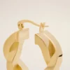 Gold Brass Tresse Hoops Gold Brass Tresse Hoops