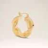 Gold Brass Tresse Hoops Gold Brass Tresse Hoops