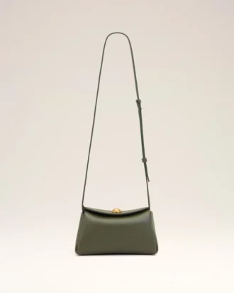 Green Cow Leather Mini Carrousel Bag Green Cow Leather Mini Carrousel Bag