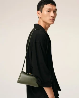 Green Cow Leather Mini Carrousel Bag Green Cow Leather Mini Carrousel Bag