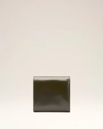 Green Cow Leather Paris Paris Compact Wallet Green Cow Leather Paris Paris Compact Wallet