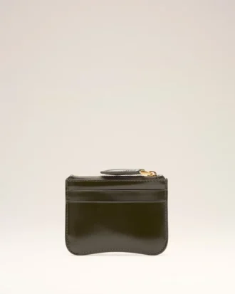 Green Cow Leather Paris Paris Zipped Card Holder Green Cow Leather Paris Paris Zipped Card Holder