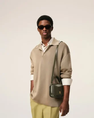 Green Cow Leather Top Handle Paris Paris Bag Green Cow Leather Top Handle Paris Paris Bag