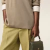 Green Cow Leather Top Handle Paris Paris Bag