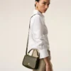 Green Cow Leather Top Handle Paris Paris Bag
