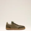 Green Cowhide Leather Step Sneakers Green Cowhide Leather Step Sneakers