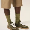 Green Cowhide Leather Step Sneakers Green Cowhide Leather Step Sneakers