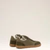 Green Cowhide Leather Step Sneakers Green Cowhide Leather Step Sneakers
