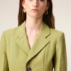 Green New Wool Single Breasted Fitted Jacket Green New Wool Single Breasted Fitted Jacket