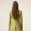 Green New Wool Single Breasted Fitted Jacket Green New Wool Single Breasted Fitted Jacket