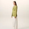 Green New Wool Single Breasted Fitted Jacket Green New Wool Single Breasted Fitted Jacket