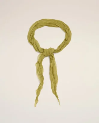 Green Polyester Crumpled Gavroche Green Polyester Crumpled Gavroche