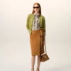 Green Wool Crewneck Ami De Coeur Cardigan Green Wool Crewneck Ami De Coeur Cardigan