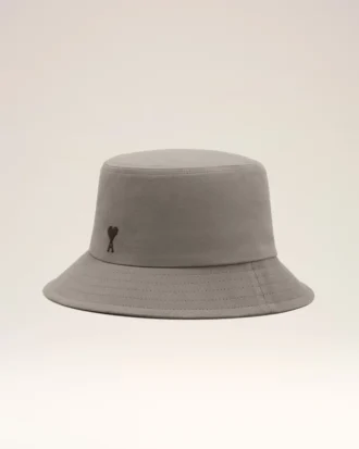 Grey Cotton Ami De Coeur Bucket Hat Grey Cotton Ami De Coeur Bucket Hat
