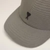Grey Cotton Ami De Coeur Embroidery Cap