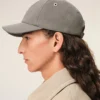 Grey Cotton Ami De Coeur Embroidery Cap