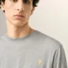 Grey Cotton Double-Sleeve Effect Ami De Coeur T-Shirt Grey Cotton Double-Sleeve Effect Ami De Coeur T-Shirt