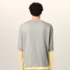 Grey Cotton Double-Sleeve Effect Ami De Coeur T-Shirt Grey Cotton Double-Sleeve Effect Ami De Coeur T-Shirt