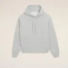 Grey Cotton Embossed Ami De Coeur Hoodie Grey Cotton Embossed Ami De Coeur Hoodie