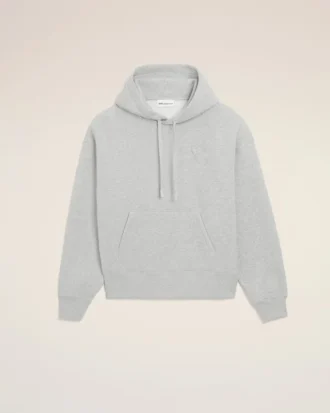 grey cotton embossed ami de coeur hoodie 1 330x413 - Grey Cotton Embossed Ami De Coeur Hoodie