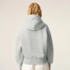 Grey Cotton Embossed Ami De Coeur Hoodie Grey Cotton Embossed Ami De Coeur Hoodie