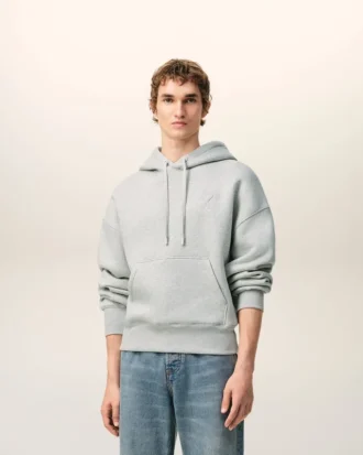 grey cotton embossed ami de coeur hoodie 2 330x413 - Grey Cotton Embossed Ami De Coeur Hoodie
