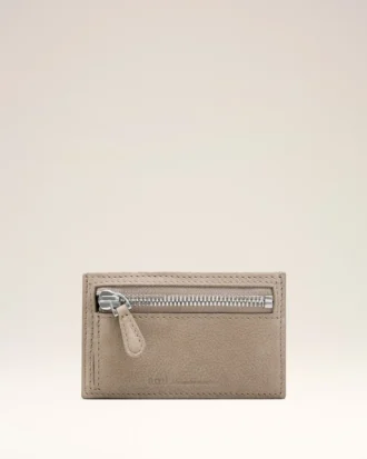 Grey Cow Leather Carrousel Zipped Card Holder Grey Cow Leather Carrousel Zipped Card Holder
