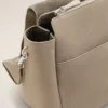 Grey Cow Leather Large Flap Carrousel Bag Grey Cow Leather Large Flap Carrousel Bag