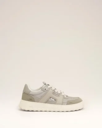 Grey Cowhide Leather a Walk Sneakers Grey Cowhide Leather a Walk Sneakers
