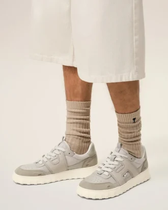 Grey Cowhide Leather a Walk Sneakers Grey Cowhide Leather a Walk Sneakers
