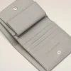 Grey Cowhide Leather Ami De Coeur Bifold Wallet