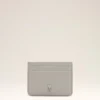 Grey Cowhide Leather Ami De Coeur Card Holder