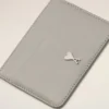 Grey Cowhide Leather Ami De Coeur Card Holder