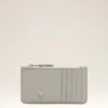 Grey Cowhide Leather Ami De Coeur Zipped Card Holder Grey Cowhide Leather Ami De Coeur Zipped Card Holder