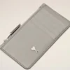 Grey Cowhide Leather Ami De Coeur Zipped Card Holder Grey Cowhide Leather Ami De Coeur Zipped Card Holder