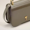 Grey Glazed Leather Top Handle Paris Paris Bag
