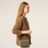 Grey Glazed Leather Top Handle Paris Paris Bag