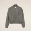 Grey Goat Leather Ami De Coeur Zipped Jacket Grey Goat Leather Ami De Coeur Zipped Jacket