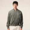 Grey Goat Leather Ami De Coeur Zipped Jacket Grey Goat Leather Ami De Coeur Zipped Jacket
